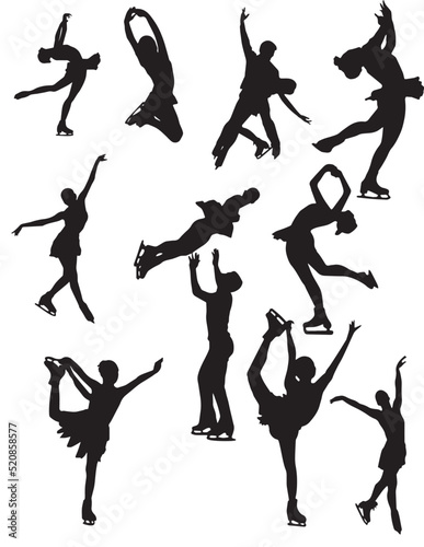 Figure Skater 10 graphics, figure skating .ai