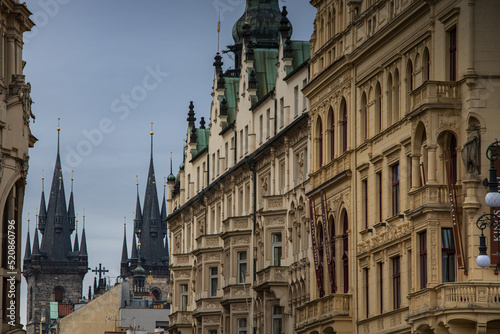 Photography detail of a famous Prague street
