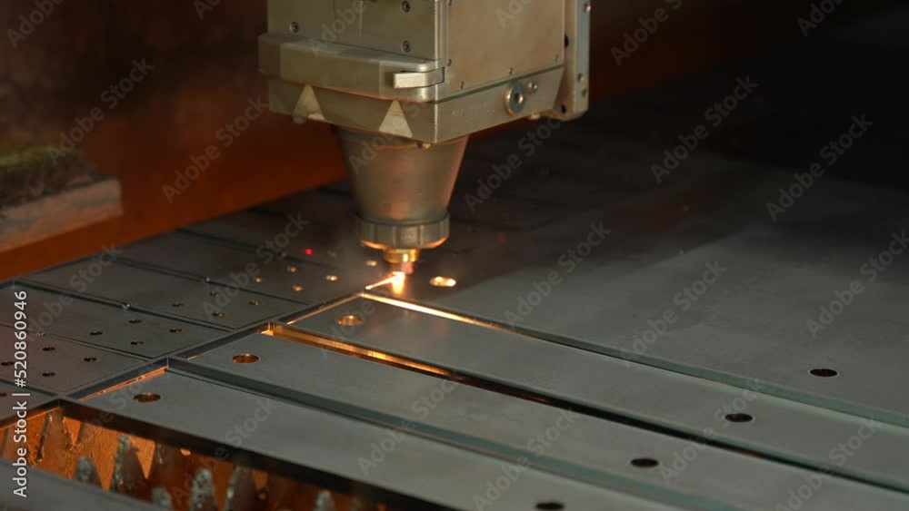 Laser cut, industry. CNC laser cutting machine.
Machine that cuts aluminum, steel and metal sheets. Drills and drills holes in sheet metal. Automatic and programmable machine.
