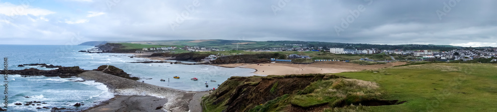 Scenic view of the Bude coastline in Cornwall