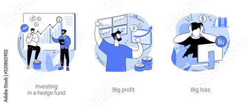 Hedge fund isolated cartoon vector illustrations se
