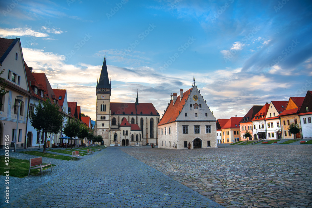 Historical square in the Bardejov town. Historical square in the Bardejov town.