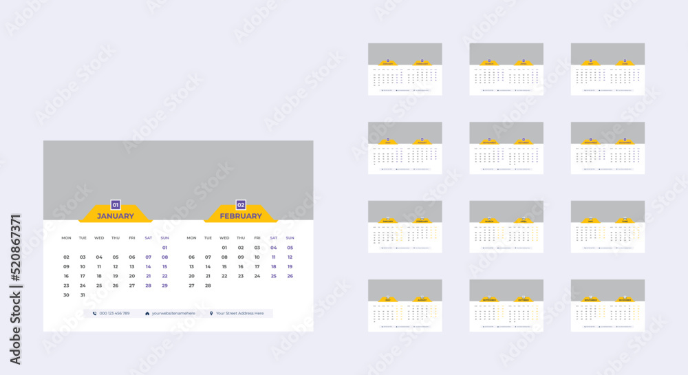 Desk Calendar 2023 Or Monthly & Weekly Schedule New Year Calendar 2023 Design Template. Desk Calendar 2023 Or Monthly & Weekly Schedule New Year Calendar 2023 Design Template.