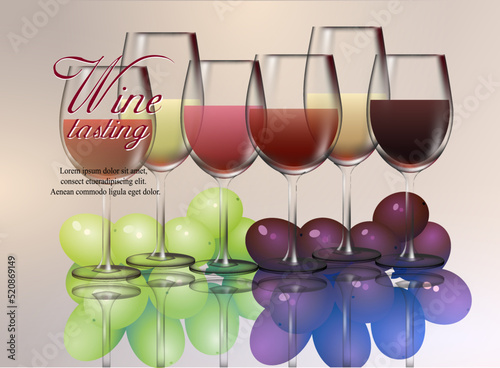glass of wine and grapes