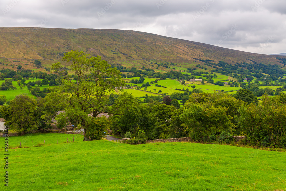 Fototapeta premium View of the green hills in North UK.
