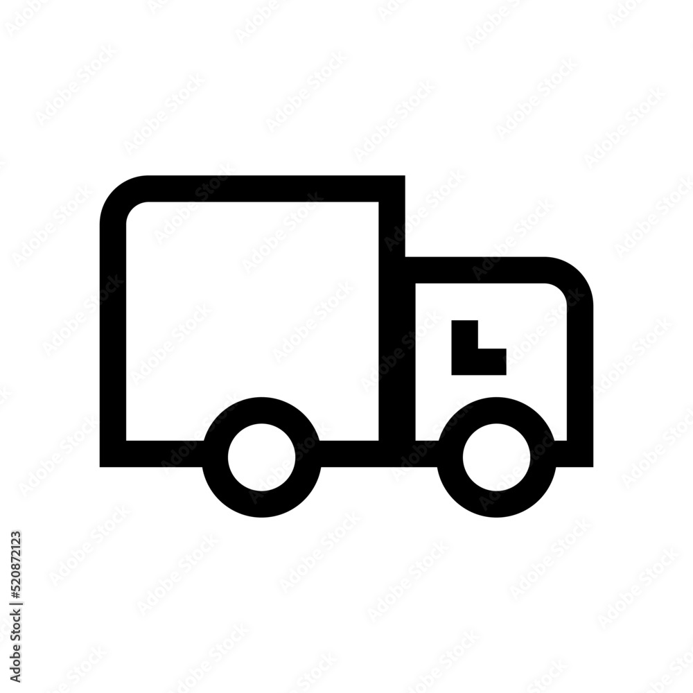 Simple track icon. Delivery of cargo. Vector.