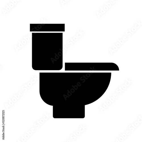Toilet silhouette icon. Western style toilet. Vector.