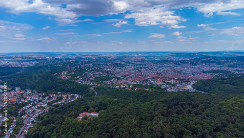 Stuttgart panorama with a huge forest in the foreground © Jonas M. Schmidt