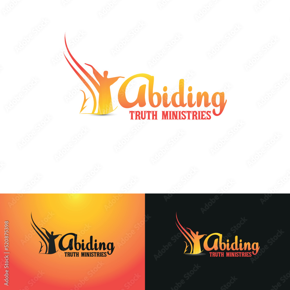 Church logo template. Christian symbols. The Bible, the cross of Jesus ...