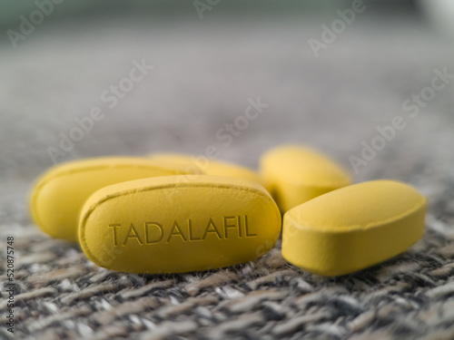 Tadalafil yellow pill photo