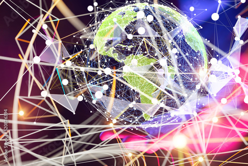 World map point, line, comp...