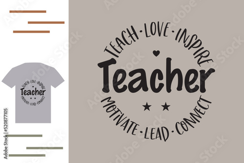 Blessed teacher t shirt design photo