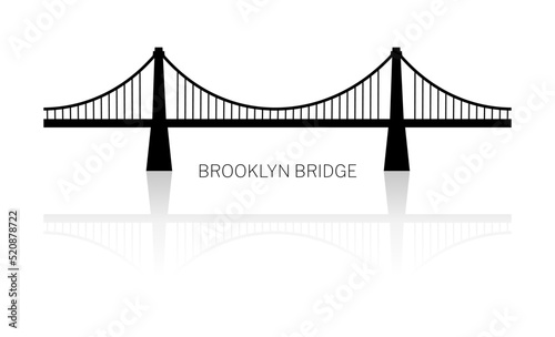 vectorized and stylized illustration of the brooklyn bridge