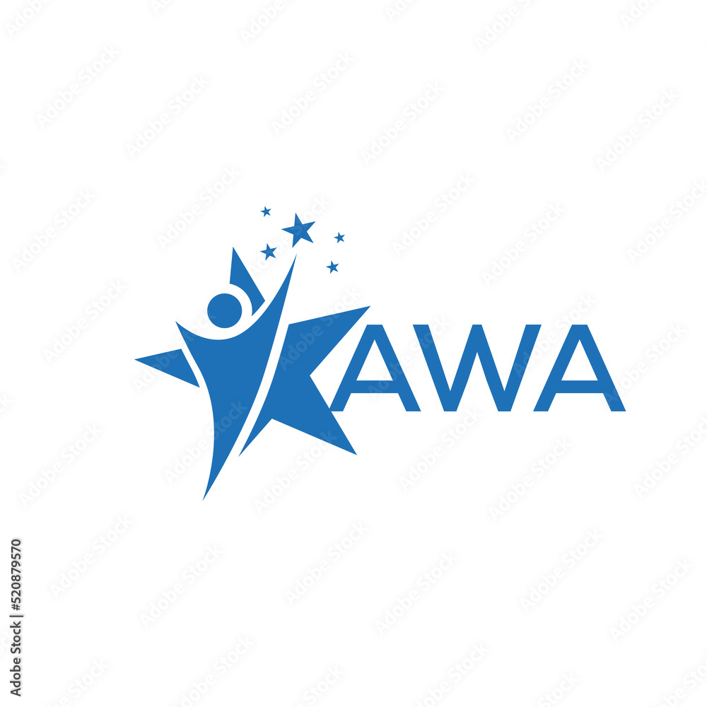 AWA Letter logo  white background .AWA Business finance logo design vector image  in illustrator .AWA  letter logo design for entrepreneur and business.
 - obrazy, fototapety, plakaty 