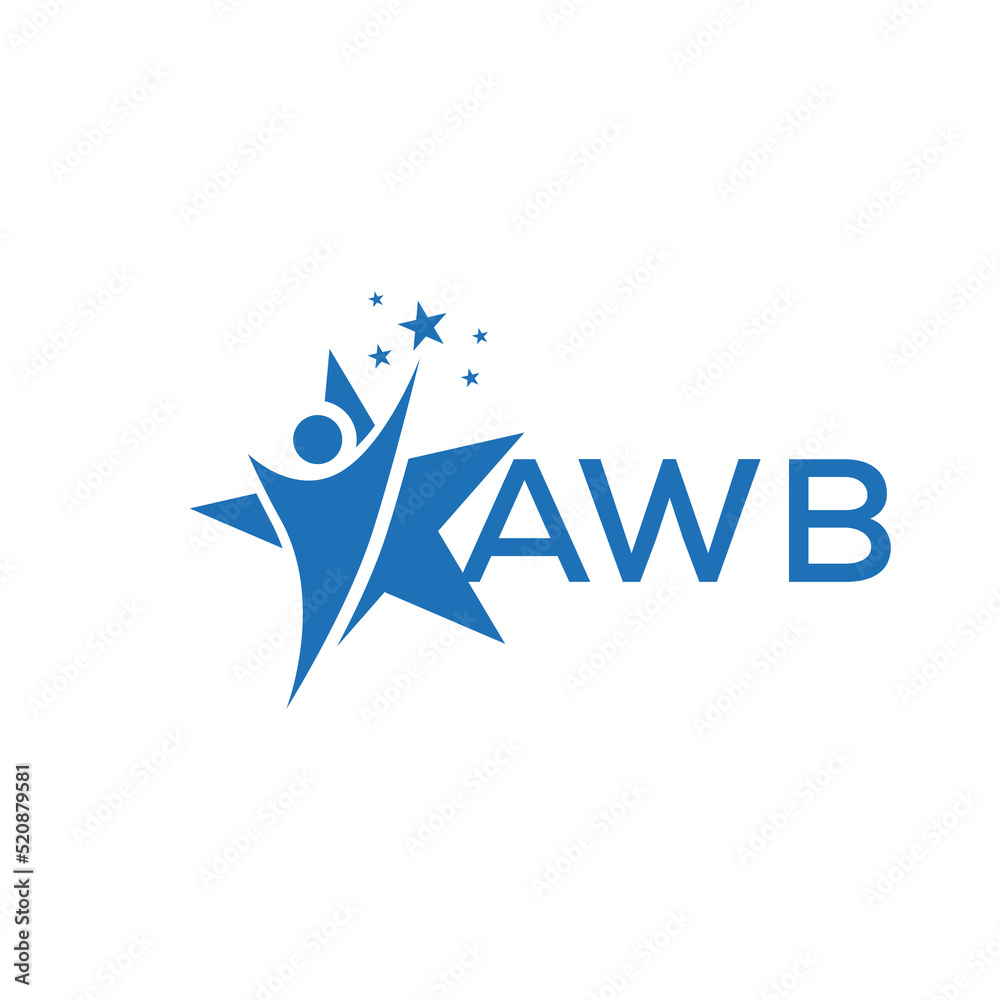 AWB Letter logo white background .AWB Business finance logo design ...