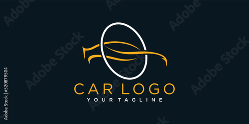 Car logo design with creative modern concept Premium Vector