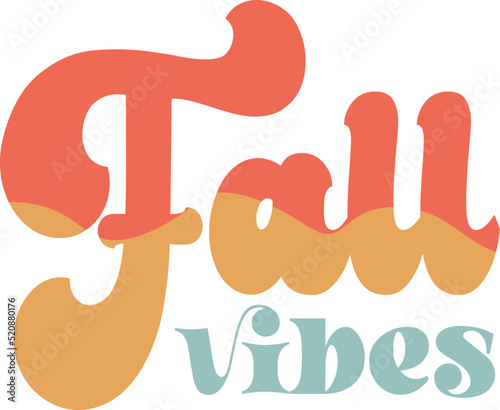 Fall Vibes Retro SVG Design.