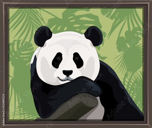 panda and bamboo