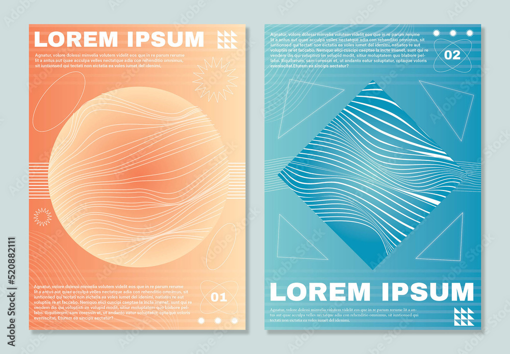 Abstract Posters with Gradients Stock Template | Adobe Stock