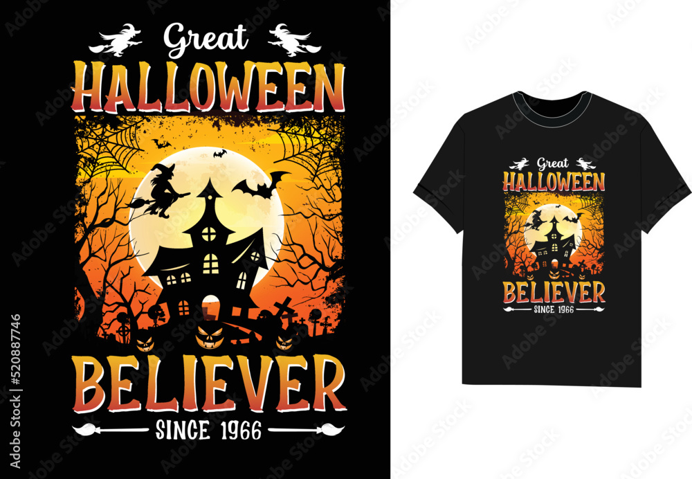 Great Halloween Believer Halloween t shirt design