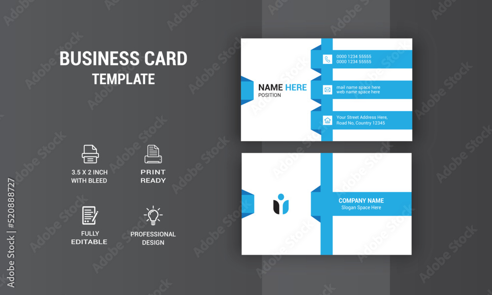 Modern Business Card Design. Unique Card Design. Photos & Vector Standard Template Modern Business Card Design. Unique Card Design. Photos & Vector Standard Template