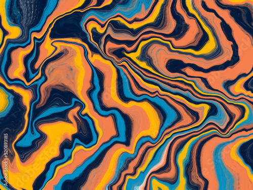 Multicolored marble texture. Colorful liquid shiny texture