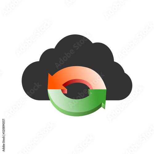 Cloud icon. vector icon cloud sync