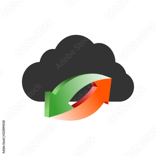Cloud icon. vector icon cloud sync