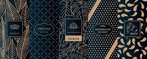 Vintage collection of design elements,labels,icon,frames, for logo,packaging,vector design of luxury products.for perfume,soap,wine, lotion Isolated