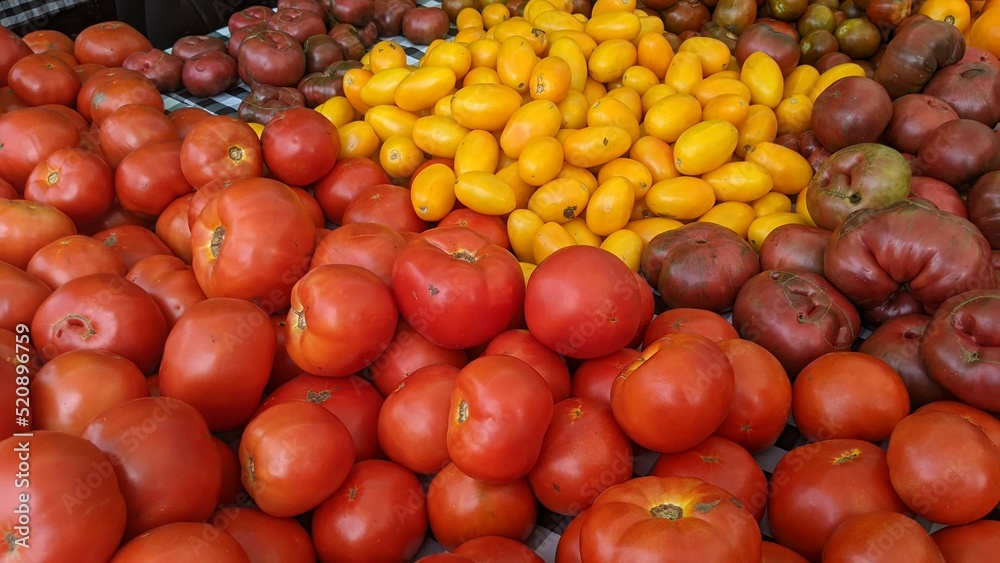 Fresh produce at the FRESHFARM Dupont Circle farmers market, held each Sunday at Dupont Circle in Washington, DC.