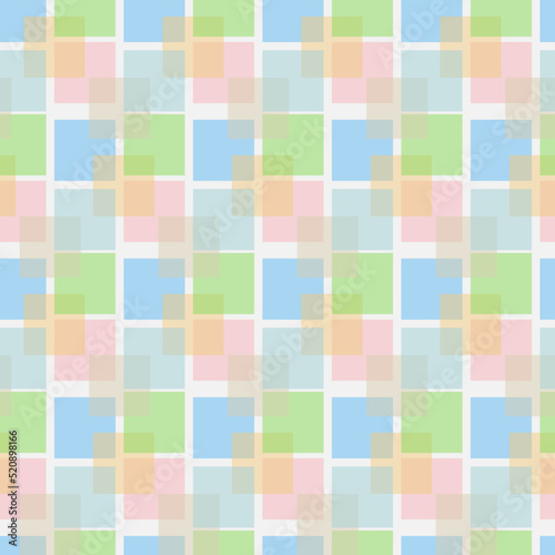 Colorful square, fun card pink blue green geometric background for textile design