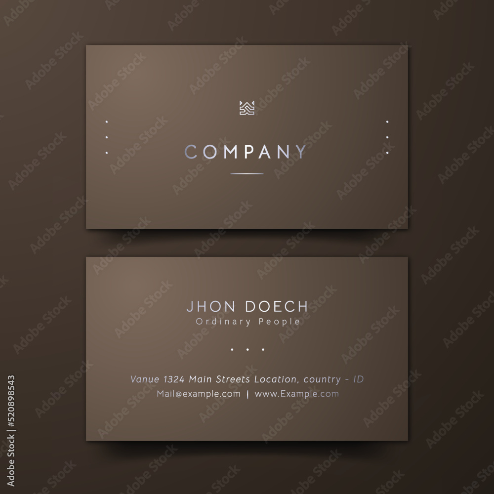 Naklejka premium Luxury Elegant Business Card Editable Template