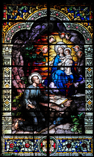 Saint Ignatius with the Virgin Mary