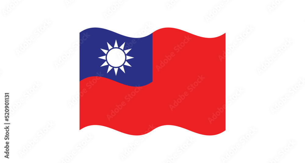 Flag of Taiwan. Republic of China. Taiwanese national symbol. Flag of Taiwan. Republic of China. Taiwanese national symbol.