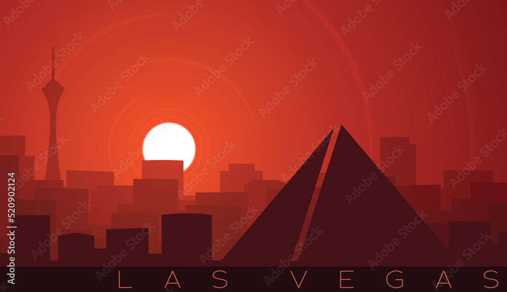 Las Vegas Low Sun Skyline Scene