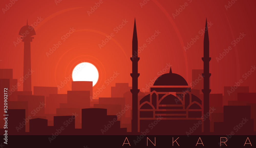 Ankara Low Sun Skyline Scene
