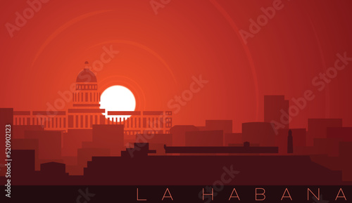 Havana Low Sun Skyline Scene