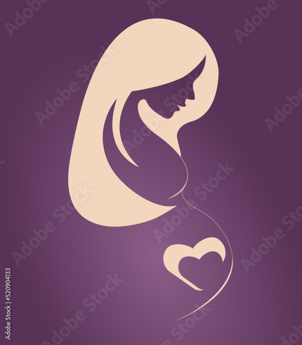 Silhouette of a pregnant woman