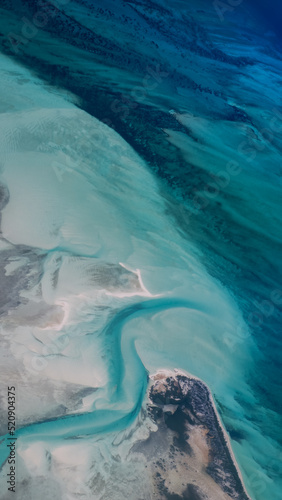 Beautiful view of Bahamas islands from above