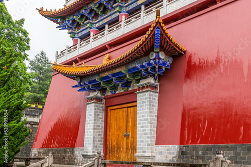Chinses classical architecture of Chongsheng temple in dali city yunnan province, China. photo