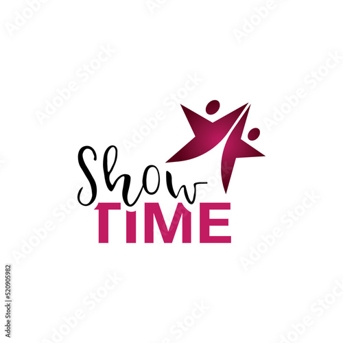 Victory logo design. Show time image.	