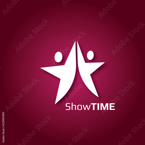 Victory logo design. Show time image.	