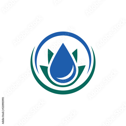 water and plant combination art. vector image