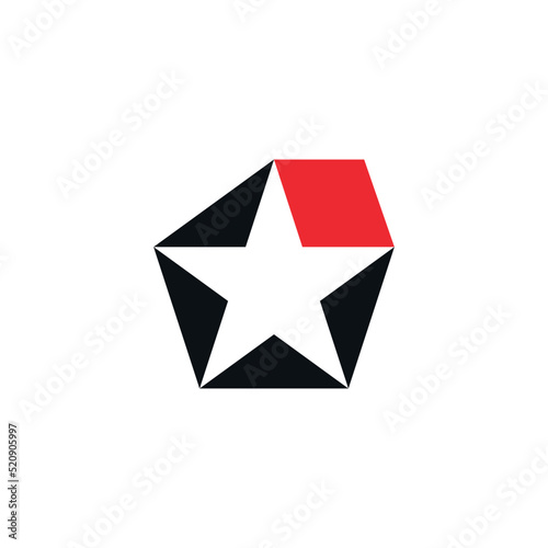simple star logo design. vector image