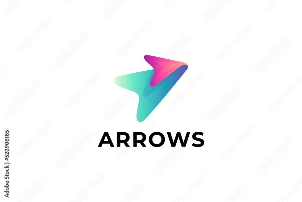 Double arrow business logo template Double arrow business logo template