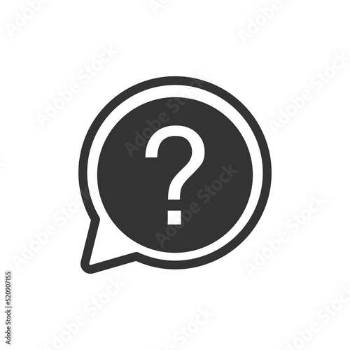 FAQ Vector Icon with grey color. FAQ illustration vector isolated in white background. Frequently asked question vector logo. Best used for mobile applications and web design.