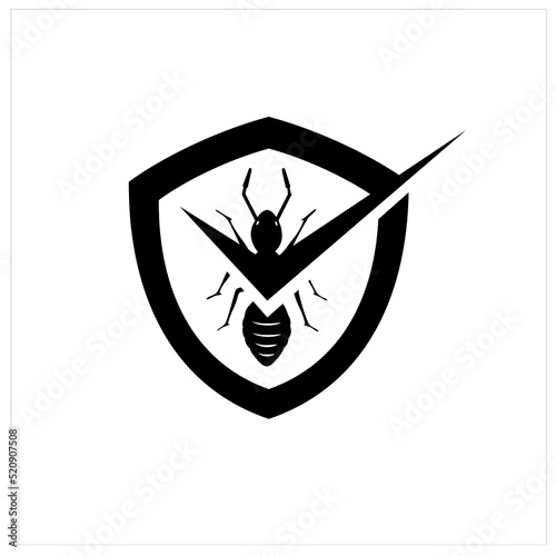 Pest control logo design insect protection vector image
