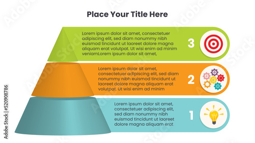 3D Infographic pyramid template