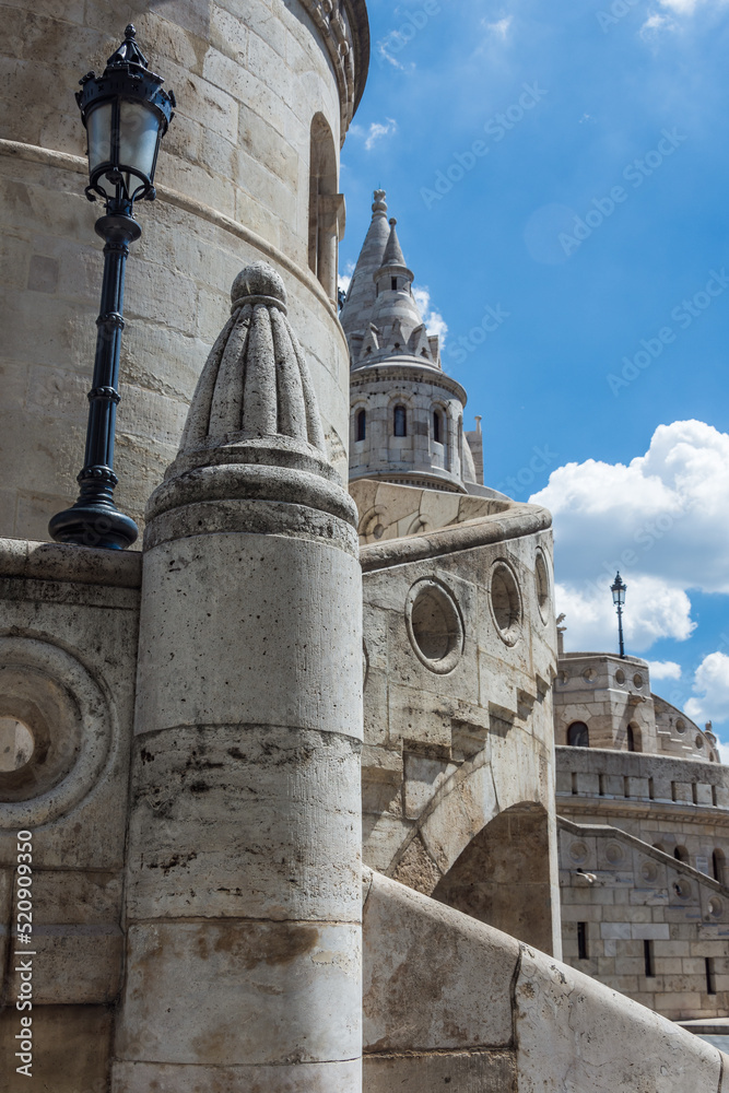 Fototapeta premium Fisherman's Bastion, located in the Buda Castle complex, in Budapest, Hungary.
