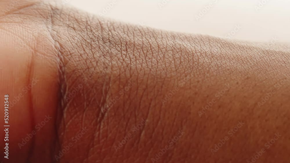Black skin texture close-up. Native African American woman, hand surface macro shooting. Body and healthcare, hygiene and medicine concept. Black skin texture close-up. Native African American woman, hand surface macro shooting. Body and healthcare, hygiene and medicine concept.